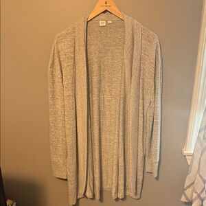GAP Heather Gray Open Front Cardigan